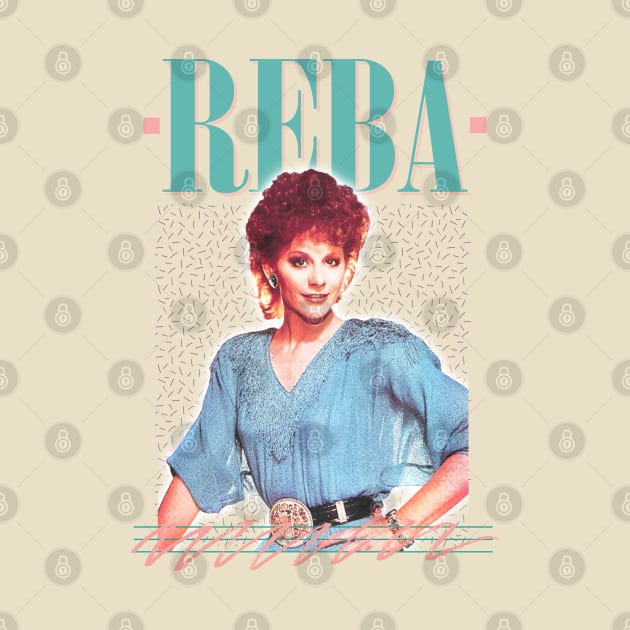 Reba // Vintage Faded 80s Style Fan Design by DankFutura