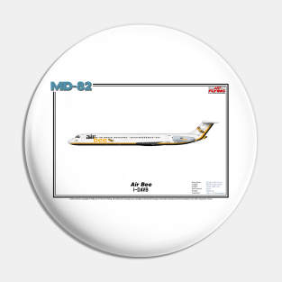 McDonnell Douglas MD-82 - Air Bee (Art Print) Pin