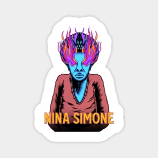 Nina Simone - Horror Fan Art Design Magnet