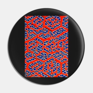 African Print Pattern Pin