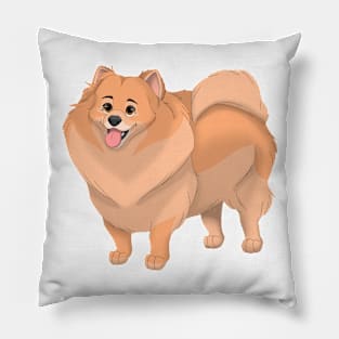 Red Pomeranian Dog Pillow