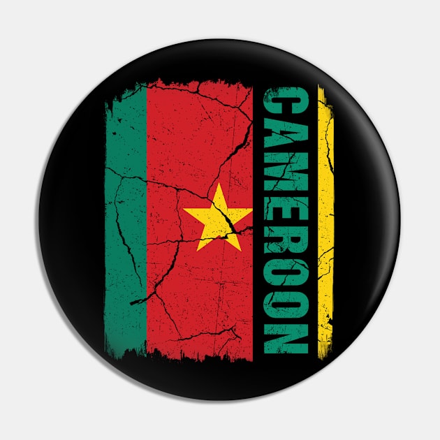 Vintage Cameroonian Flag Cameroon Pride Roots Heritage Pin by snnt