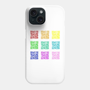 Rainbow Rickroll QR Code Sticker Pack Phone Case