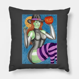 Retro Manga Witch Pillow