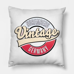 Nuremberg vintage style logo Pillow