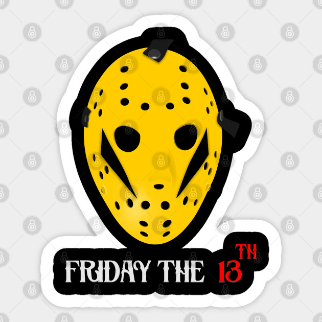 Yellow Jason Mask Jason Voorhees Sticker Teepublic - jason voorhees part 4 mask decal roblox