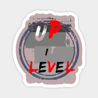 Level It Up Circle Design. Magnet