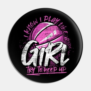 Basketball Player Women Sport Funny Girls Basketball Pin