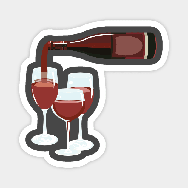 Pouring Wine Magnet by SWON Design