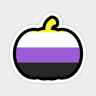 Halloween Pumpkin LGBT Flag Nonbinary Magnet