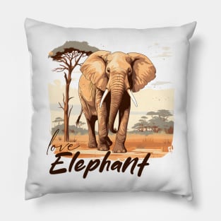 African Elephant Pillow