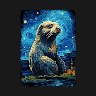 Otter Starry Night T-Shirt