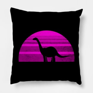 Dino Sunset (violet) Pillow