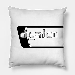 Dagenham in Escort Mexico style graphic: dark version Pillow
