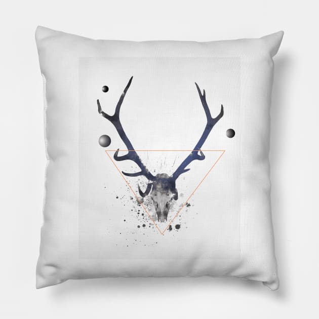 Antlers print Pillow by vocej