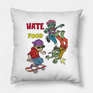 Zombies hate fast food - Halloween Gift Pillow
