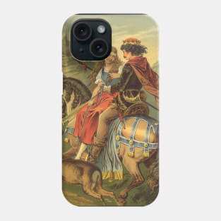 Vintage Fairy Tales,  Little Brother and Little Sister by Carl Offterdinger Phone Case