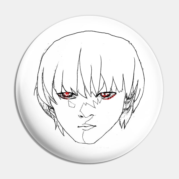 Beautiful manga ghoul (black line, red eyes) Pin by Axele's super-cool-store