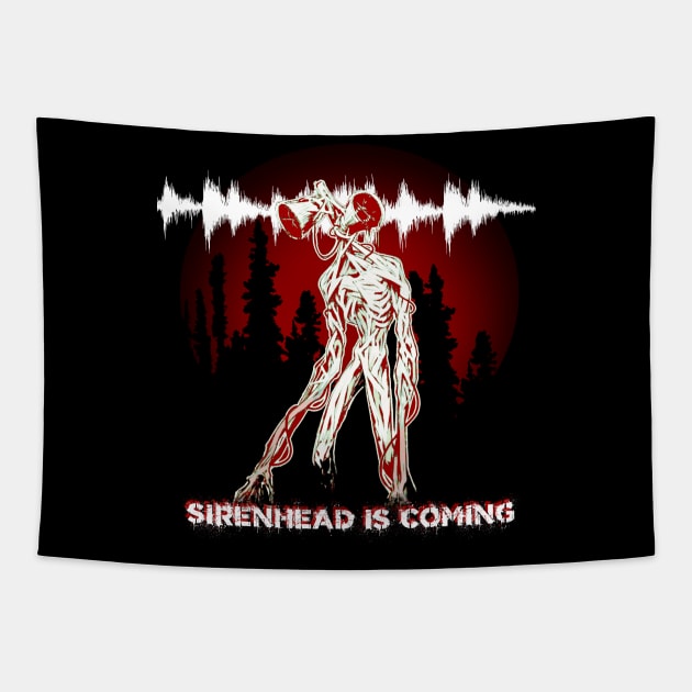 Sirenhead Creepy Creature Siren Head Creepypasta Horror Halloween Meme Tapestry by Bezra