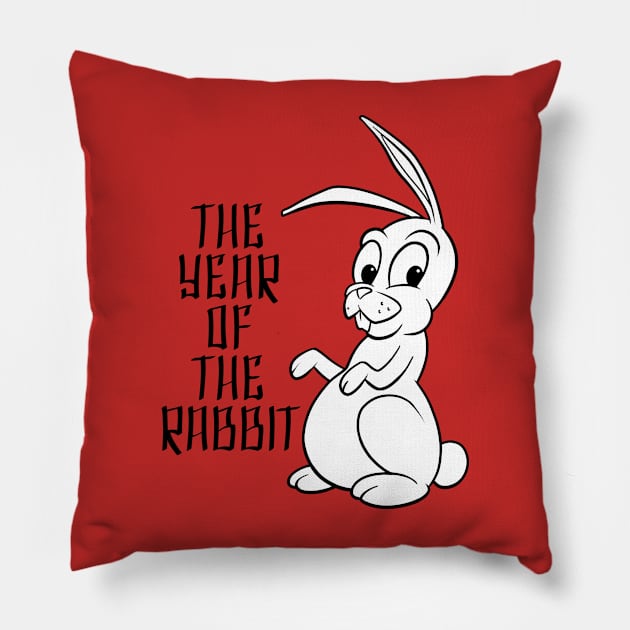 The Year of the Rabbit Pillow by Generic Mascots