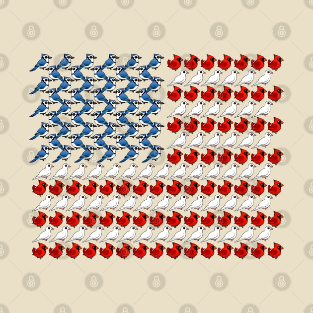 U.S. Flag of Birds by birdorable