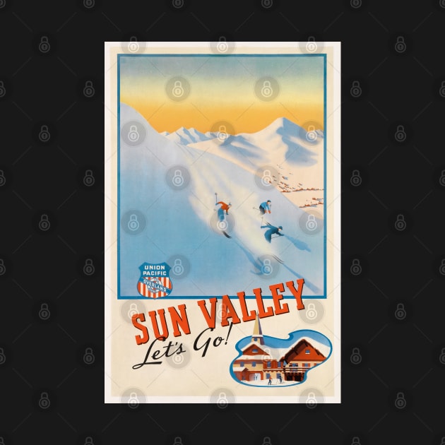 Sun Valley Idaho Vintage Ski Poster by ROEDERcraft