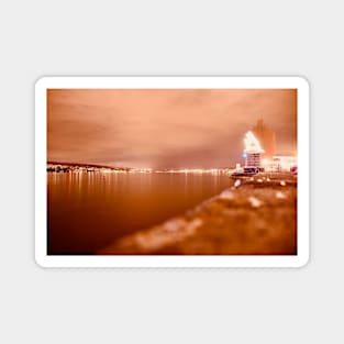 Zurich bright at night / Swiss Artwork Photography Magnet