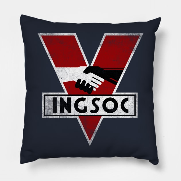 INGSOC Logo Retro Pillow by Danny's Retro Store