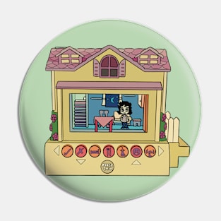 Pixel Chix Yellow House Pin