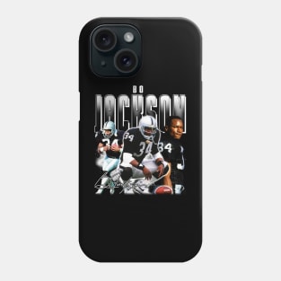 Bo Jackson Bo Knows Signature Vintage Legend Baseball Football Bootleg Rap Graphic Style Phone Case