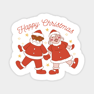 Christmas Santa Couple Magnet