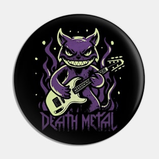 death metal Satanic Baphomet cat Pin