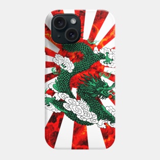 Japan Rising Sun Green Dragon Phone Case