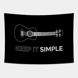 Keep It Simple Ukulele Outline Tapestry