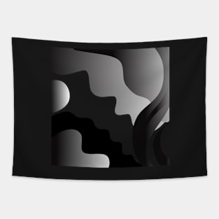 Modern black and white abstract Tapestry