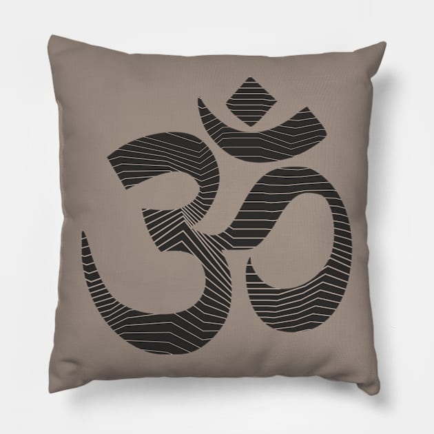 Ohm Symbol striped Pillow by Olly Illustrated