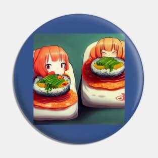 Kawaii Anime Sushi Pin