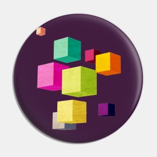 3d Cubes Pin