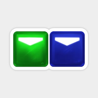 Beat Saber Blocks - Cobalt Blue & Green Magnet
