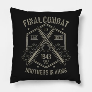 Final Combat Brothers In Arms U.S. 1943 Live Death World War Dagger Pillow