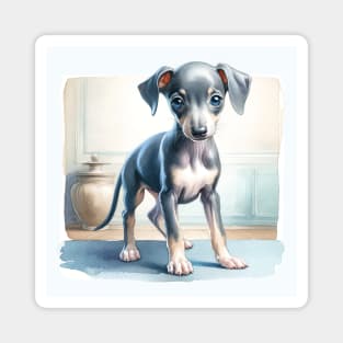 Watercolor Italian Greyhound Puppies - Cute Puppy Magnet