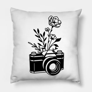 Minimalist floral camera Pillow