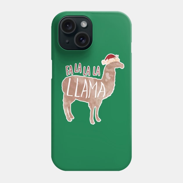 Fa la la la Llama - punny Christmas design Phone Case by HiTechMomDotCom