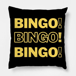 Bingo Bingo Bingo Yellow Pillow