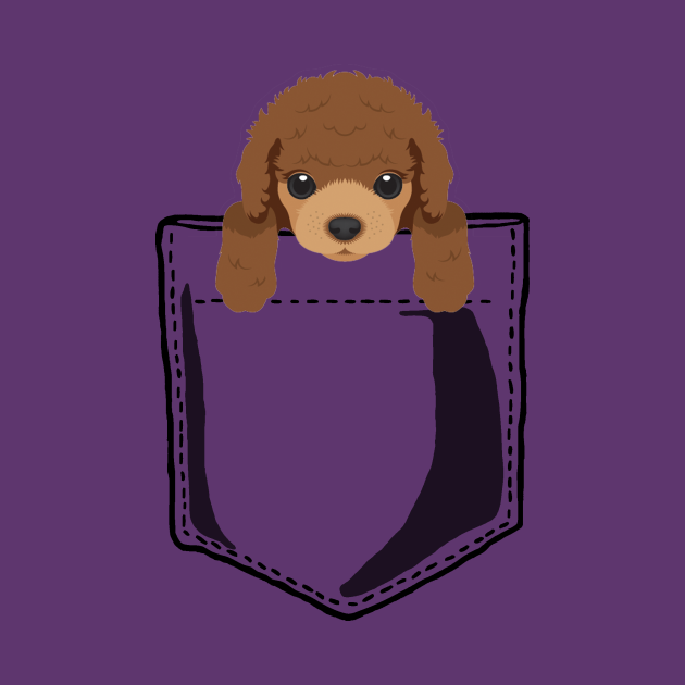 Pocket Poodle - Poodle - T-Shirt | TeePublic