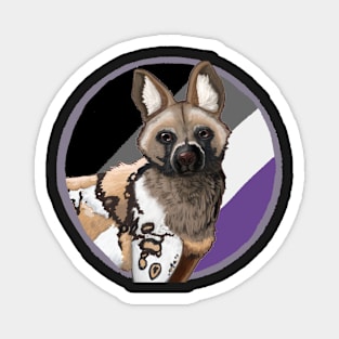 African wild dog- asexual flag Magnet