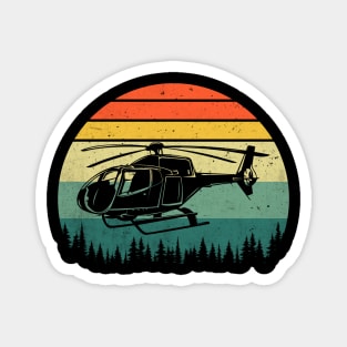 Helicopter Pilot Retro Vintage Magnet