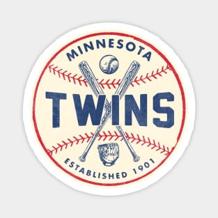 Throwback Minnesota Twins 1 by Buck Tee Magnet