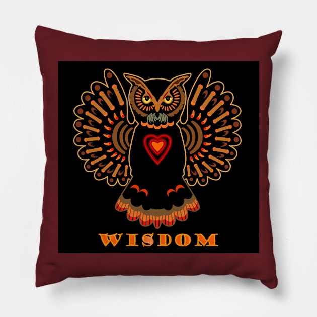 Wise Owl II Pillow by GRiker