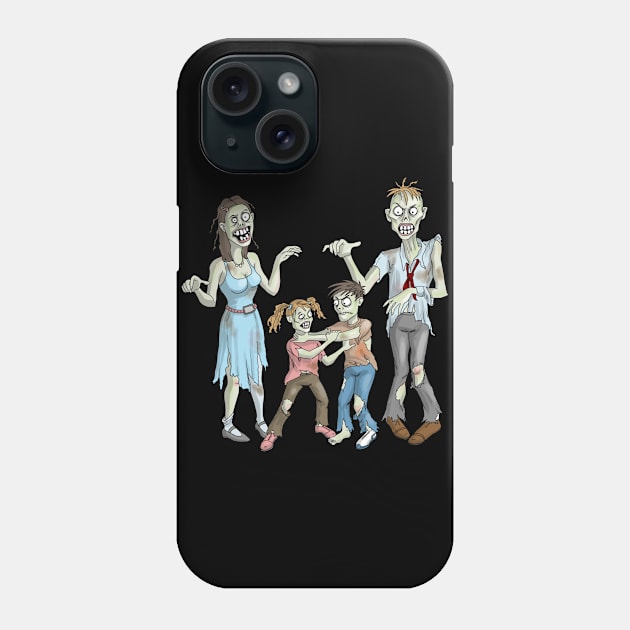 Zombie Family of Zombies Halloween Mom Zombie Dad Zombie Brother Zombie Sister Zombie Phone Case by StacysCellar